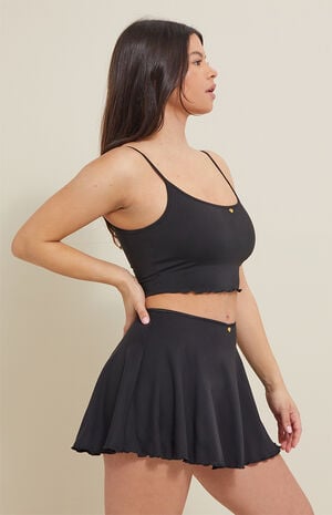 Active Black Charmed Cropped Tank Top image number 3