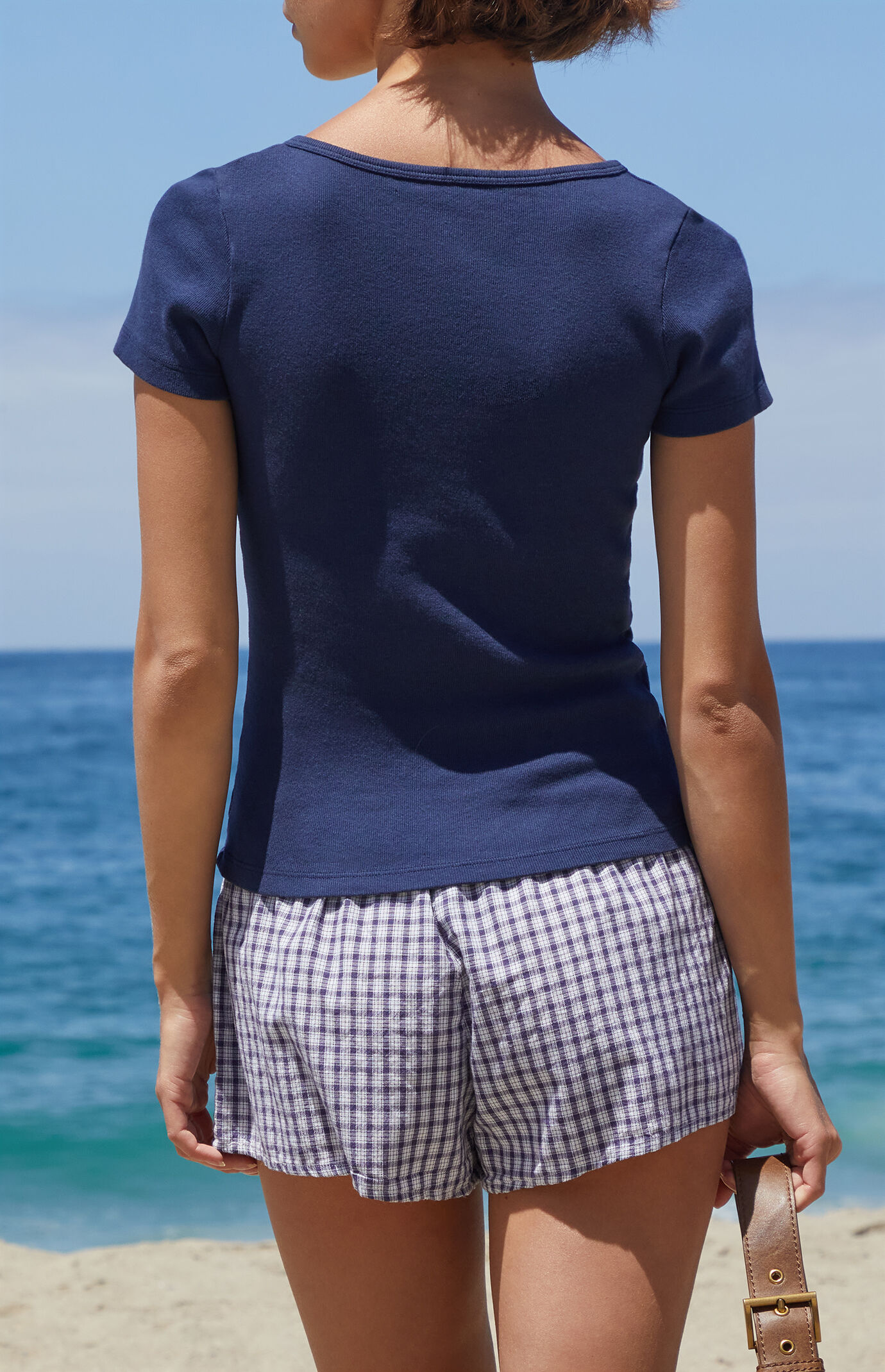 John Galt Navy Zelly Short Sleeve Top