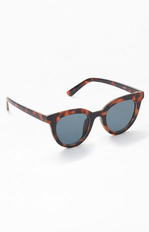 Tortoiseshell Retro Modern Sunglasses image number 2