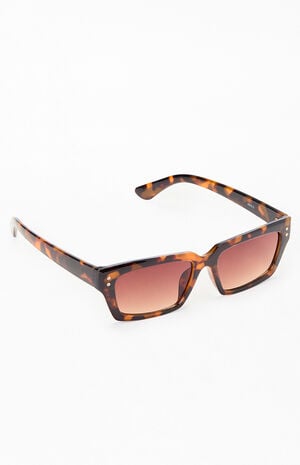 Jade Tortoise Rectangle Sunglasses image number 1