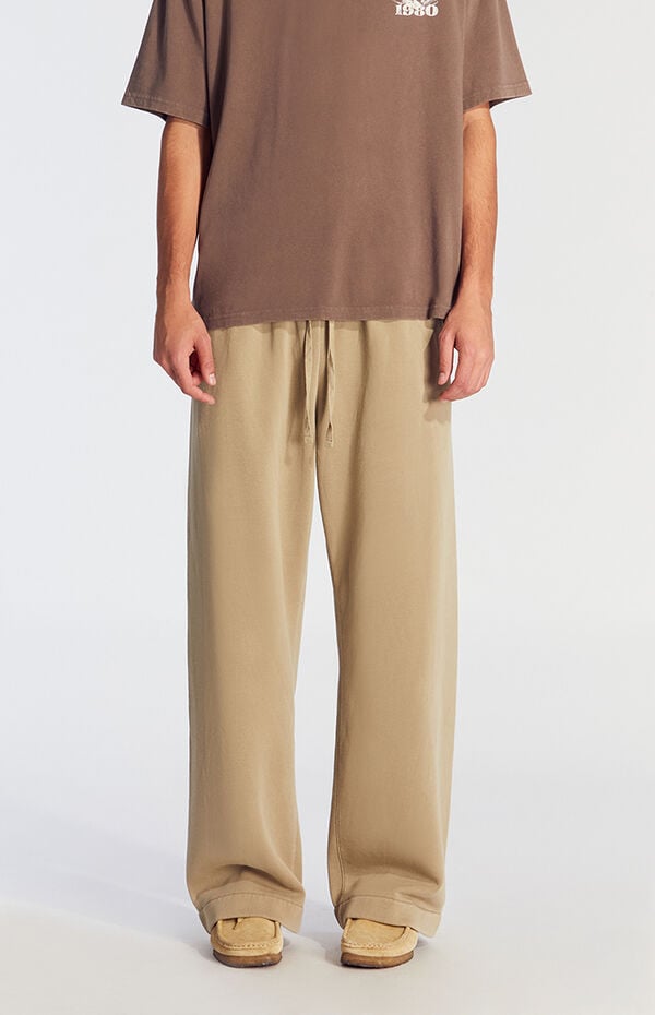 Pacsun Green Fleece Extreme Baggy Sweatpants