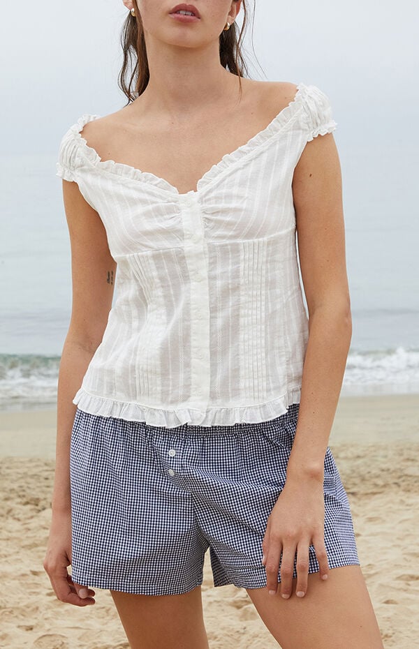 John Galt White Elena Top