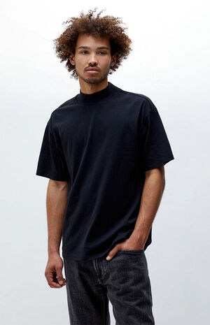 mock neck t shirt mens