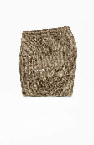 Striped Seersucker 15" Swim Trunks image number 3