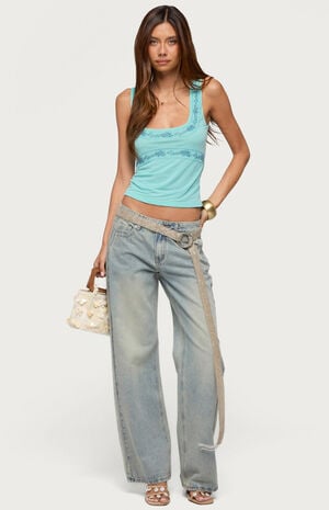 Isiadora Beaded Scoop Neck Tank Top image number 5