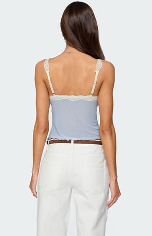 Contrast Lacey Mesh Tank Top image number 5