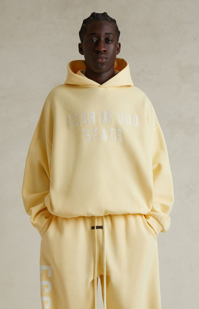 Fear of God ESSENTIALS Garden Yellow '90s Fit Fleece Hoodie