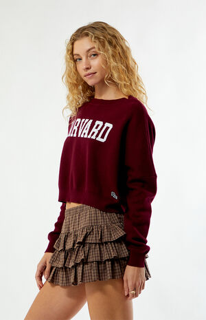 Harvard Crimson Ivy Knit Cropped Sweater image number 2