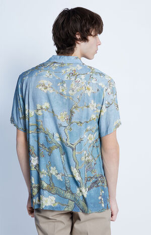 Blue Painting Woven Camp Shirt image number 3