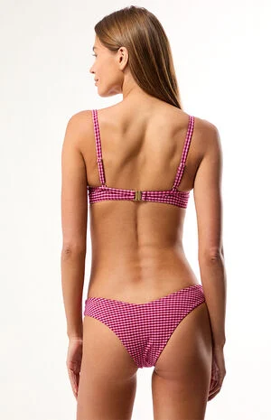 Plaid Ditzy Underwire Bralette Bikini Top image number 5