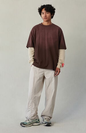 Gray Baggy Track Pants