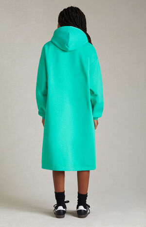 Essentials Mint Leaf Hooded Dress image number 3