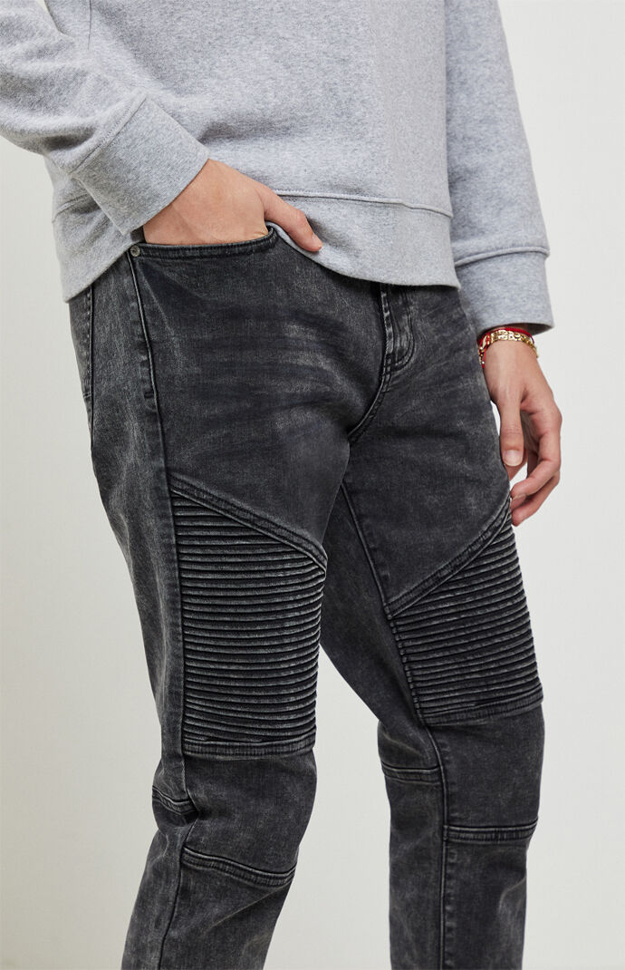 Pacsun black biker hot sale jeans