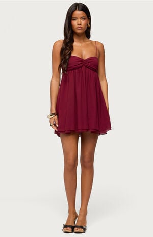 Ariellah Chiffon Babydoll Mini Dress image number 1