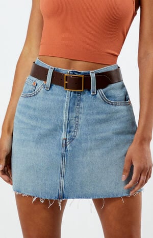 Icon Woven Minutes Denim Mini Skirt