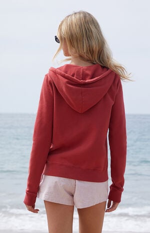 Red Alana Zip Up Hoodie image number 4