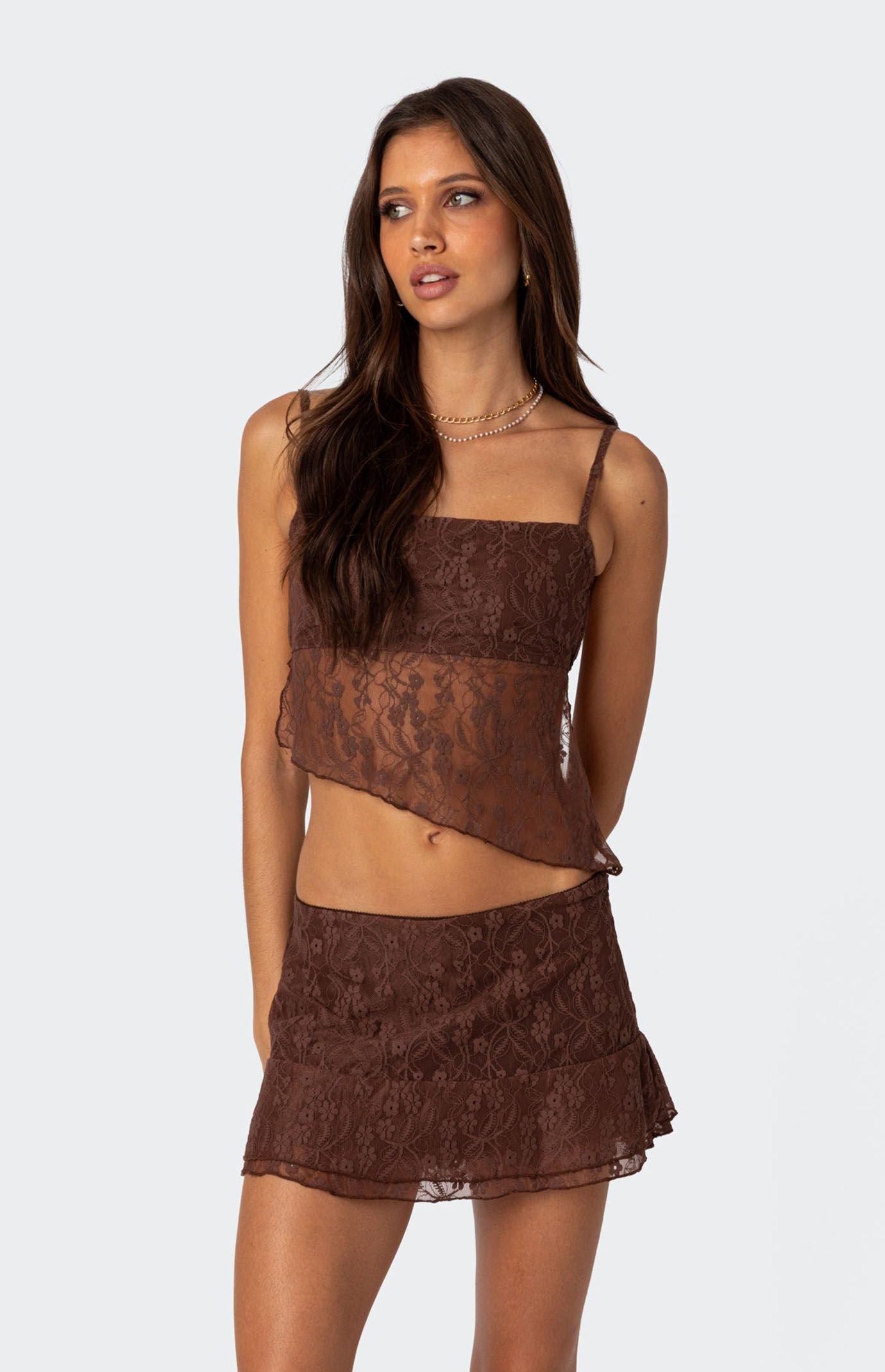 Edikted Lyra Open Back Lace Tank Top | PacSun