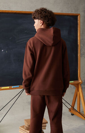 Brown Basic Hoodie image number 5