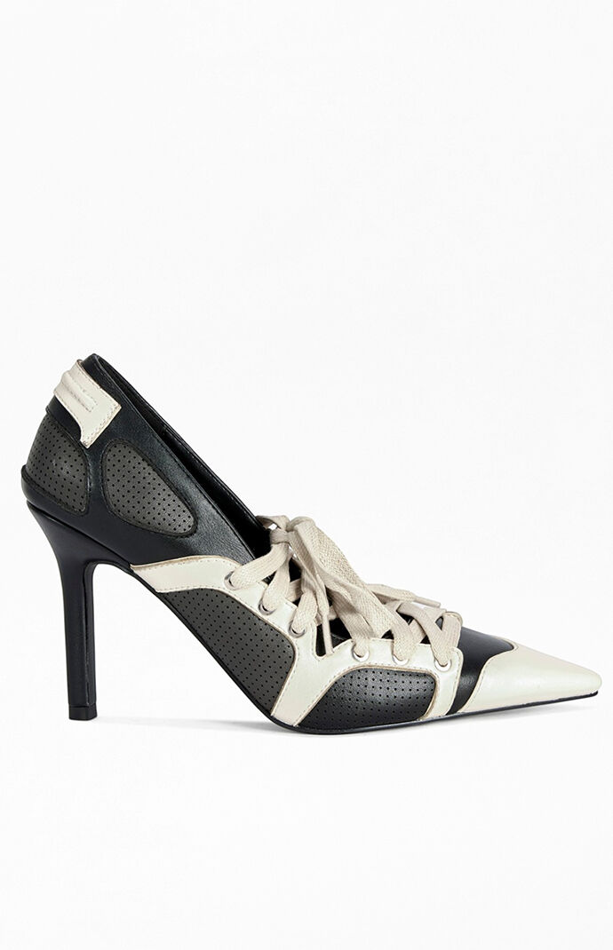 AZALEA WANG Women's Firestring Black Point-Toe Stiletto Pumps