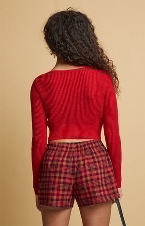 Red Plaid Boxer Shorts image number 5
