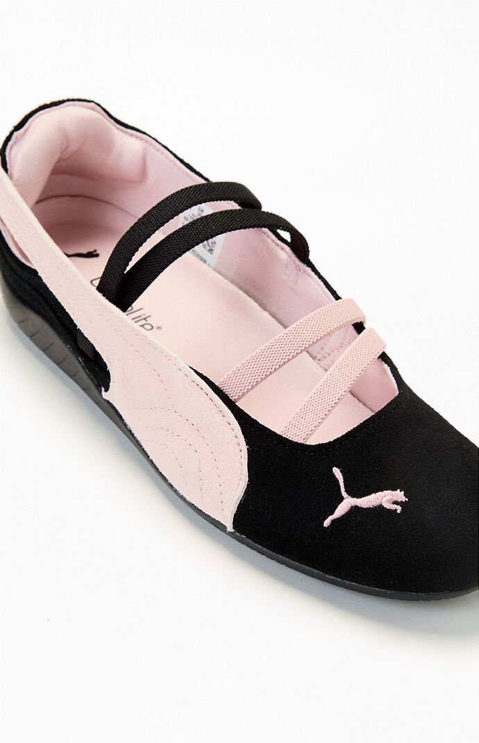 ANCUTA SA RCAブラック/ピンク ハイヒールミュール Puma Women's Black & Pink Speedcat Ballet Sandals | Pacsun