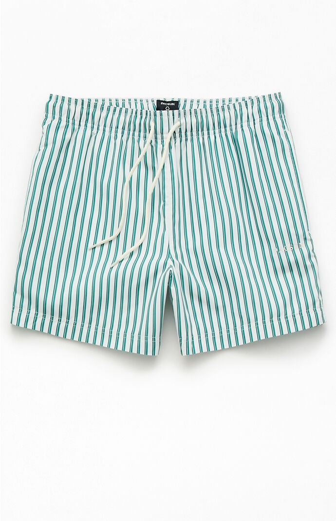 Pacsun Striped Poolside 4.5" Swim Trunks