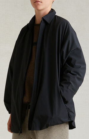 Essentials Black Overshirt Jacket image number 5