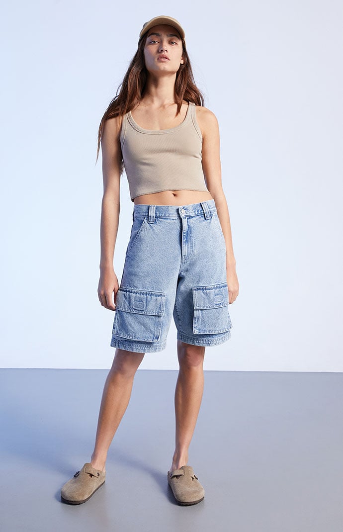 Denim cargo deals shorts