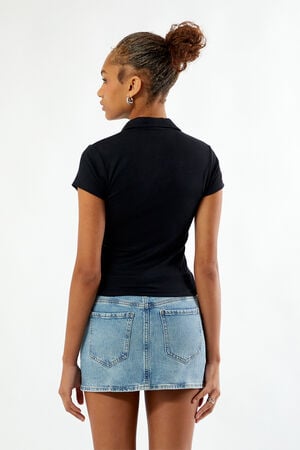 Margot Button Front Fitted Polo Shirt image number 5