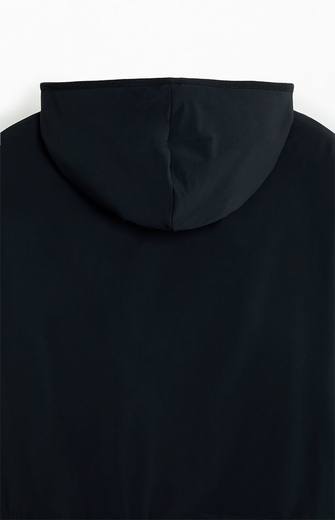 Fear of God ESSENTIALS Ink Jet Black Nylon Fleece Hooded Sweatshirt
