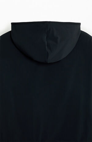 Ink Jet Black Nylon Fleece Hooded Sweatshirt image number 3