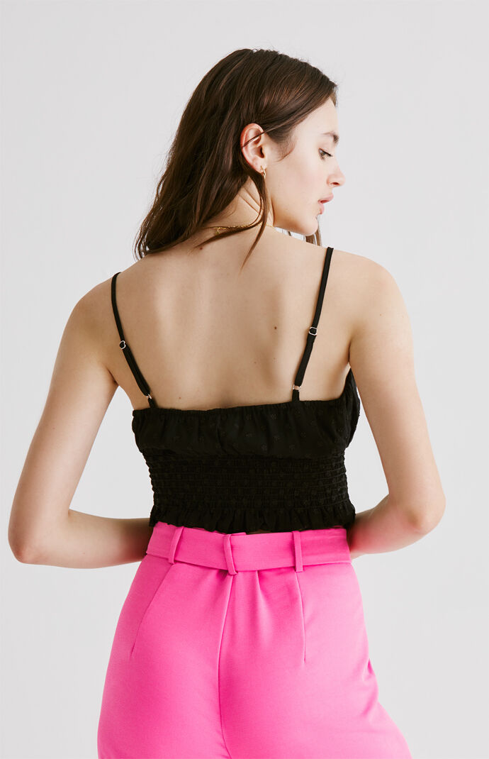 Embroidered Keyhole Cami Top