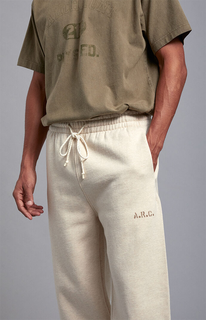 A.R.C. Heather Oatmeal Heavyweight Fleece Jogger Sweatpants