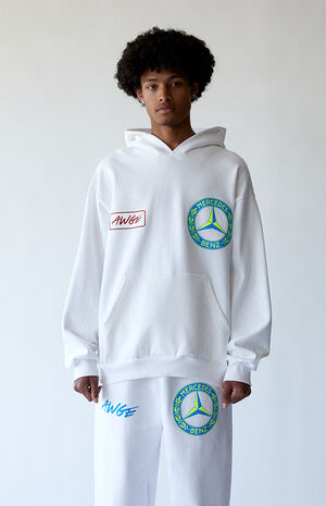 x Mercedes Benz White Hoodie image number 1