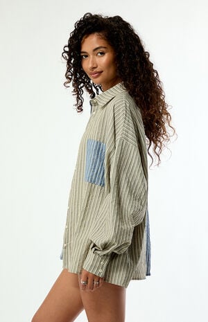 Swirl Striped Long Sleeve Button Down Shirt image number 2