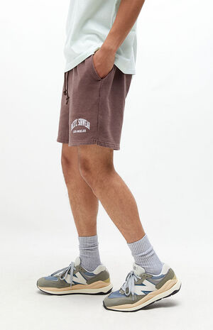 Brown Pacific Sunwear Collegiate Sweat Shorts image number 3