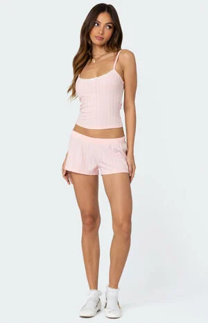 Irene Low Rise Pointelle Micro Shorts image number 1