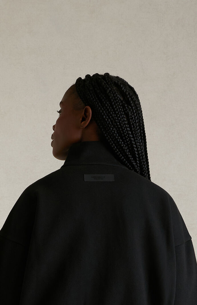 【FOG Essentials】 Women's Black Zip Up Jacket Fear of God Essentials Women's Black Zip Up Jacket | PacSun