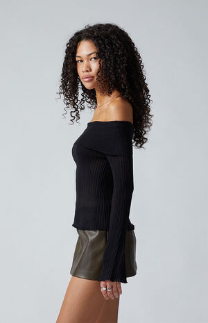 Blake Sheer Off-The-Shoulder Sweater image number 4