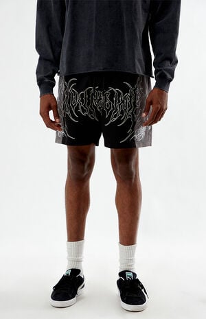 Black Duality Suede Shorts image number 2