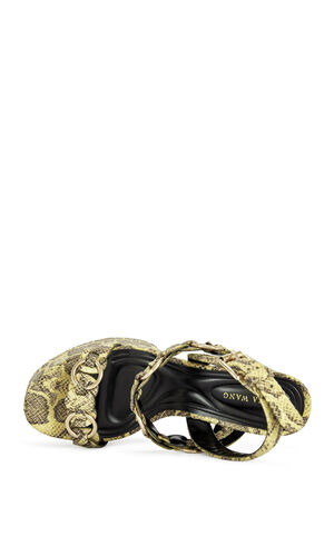Women's Tarynn Yellow Snake Block Sandals image number 4