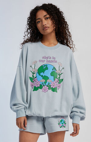 Eco Earth Girl Power Crew Neck Sweatshirt image number 2