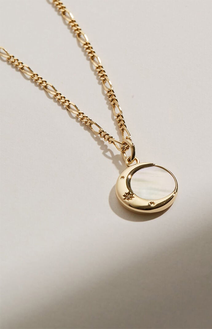 Ana Luisa Mei Moon Pendant Necklace