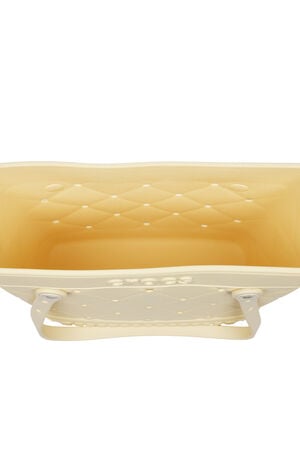 Yellow Medium Quilted Tote Bag image number 5