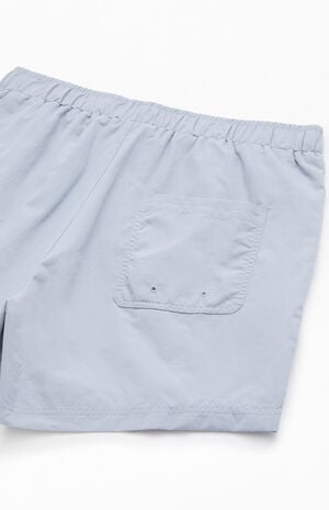 Gray Baggy 4.5" Swim Trunks image number 4