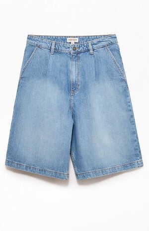 Medium Blue Baggy Denim Shorts image number 1