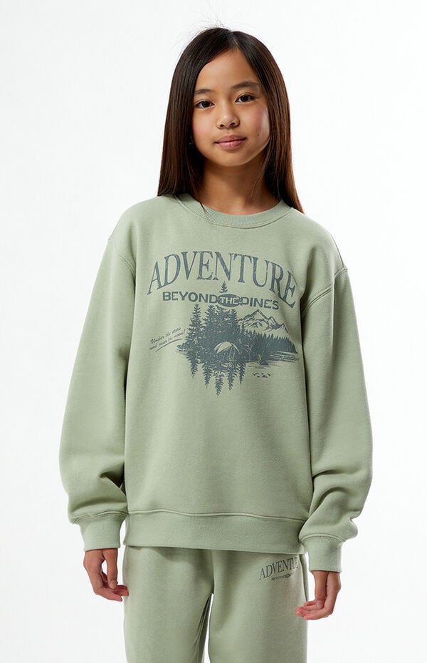 Pacsun Kids Sage Adventure Crew Neck Sweatshirt