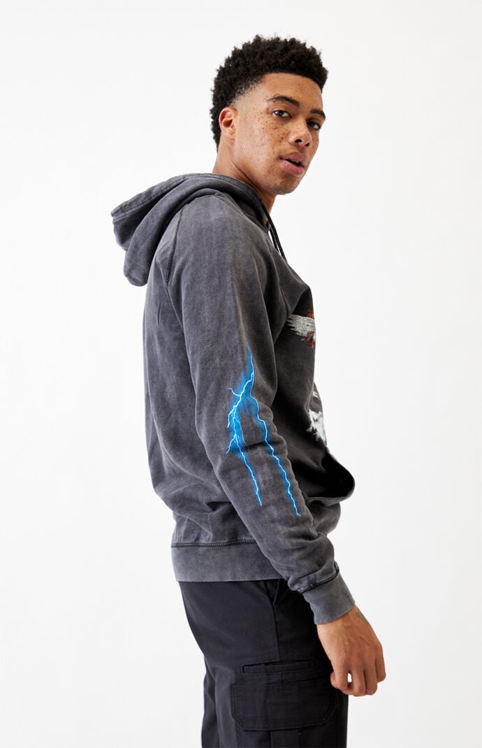 Washed Lightning Strikes Hoodie