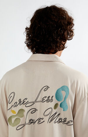 Care Less Embroidered Tencel Camp Shirt image number 2
