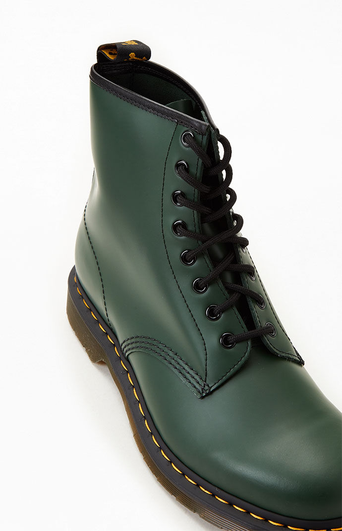 Dr Martens Green 1460 Smooth Leather Black Boots PacSun
